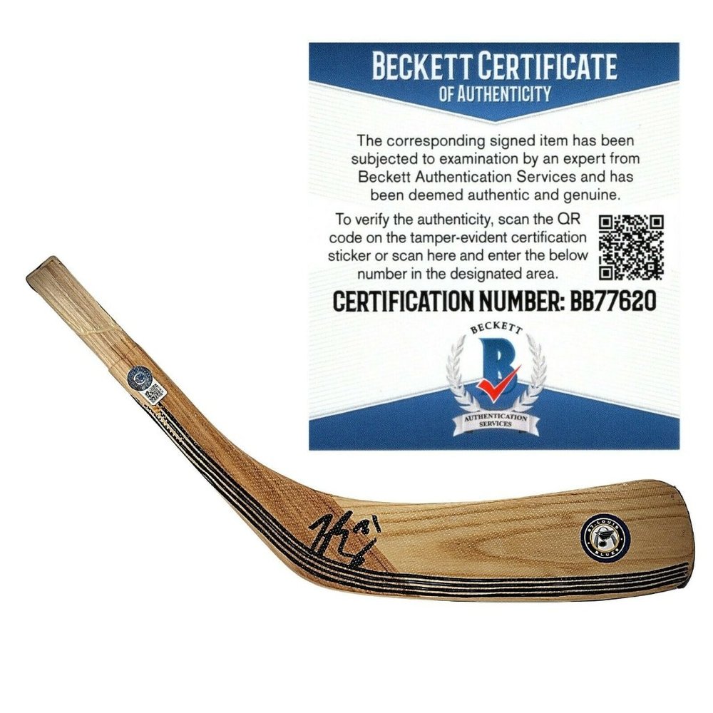 Tyler Bozak Signed St Louis Blues Ice Hockey Stick Blade Beckett BAS Autographed